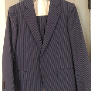 Suit Supply Blue Pinstripe Suit Lazio